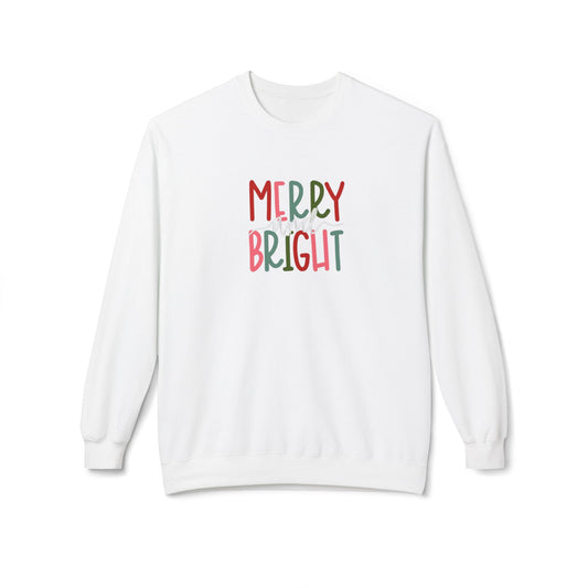 Merry &Bright Midweight Softstyle Fleece Crewneck Sweatshirt
