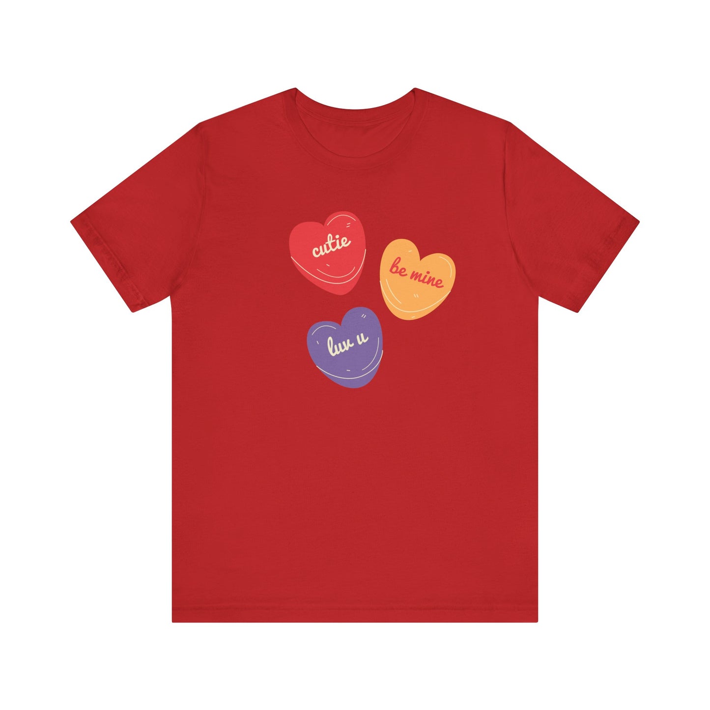 Cutie Valentines Candy Unisex Jersey Short Sleeve Tee