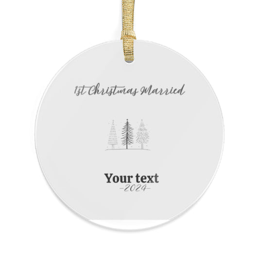 1st Christmas Married Custom Personalized Acrylic Ornaments