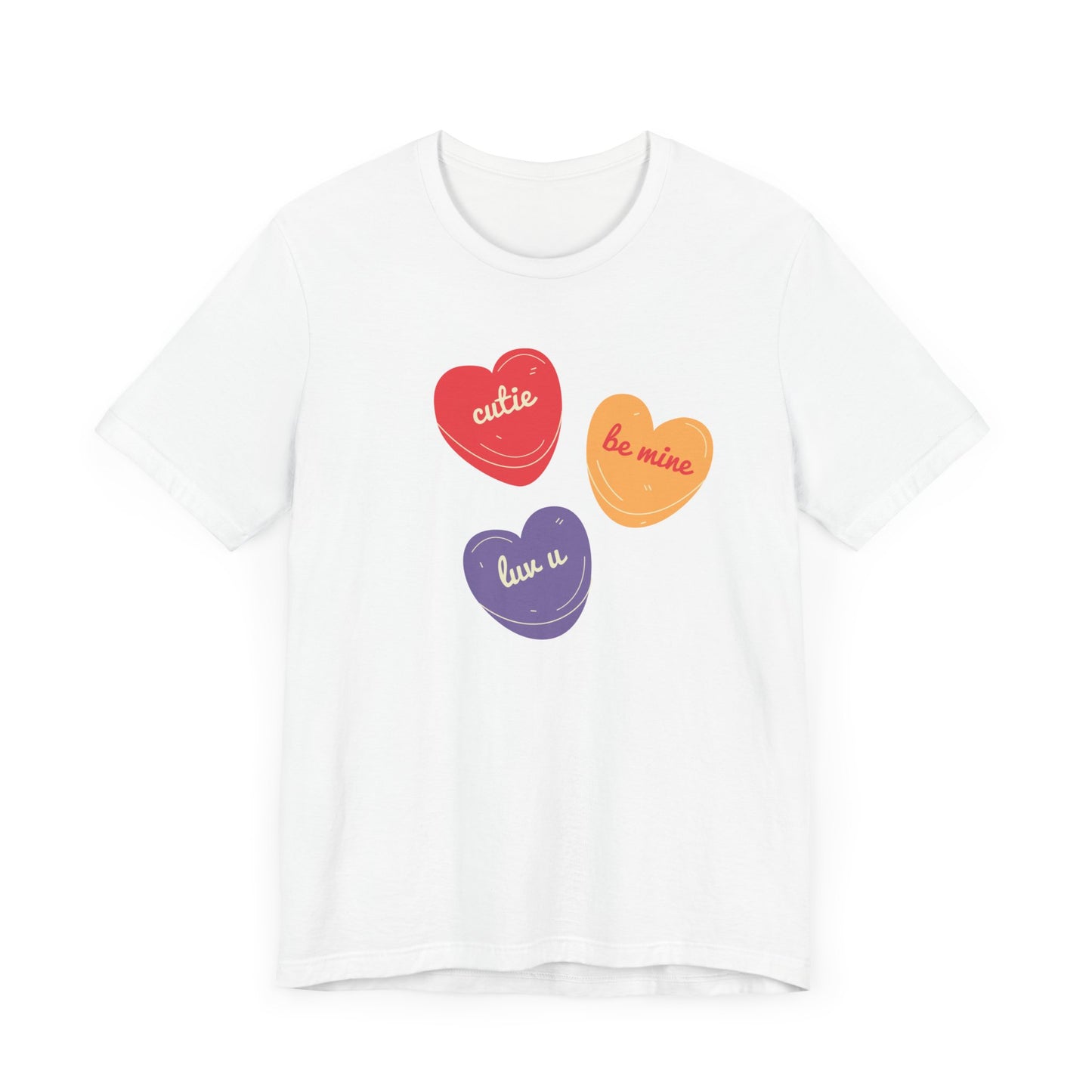 Cutie Valentines Candy Unisex Jersey Short Sleeve Tee
