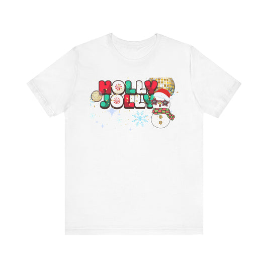 Retro Unisex Tee - Holly Jolly Christmas T-shirt