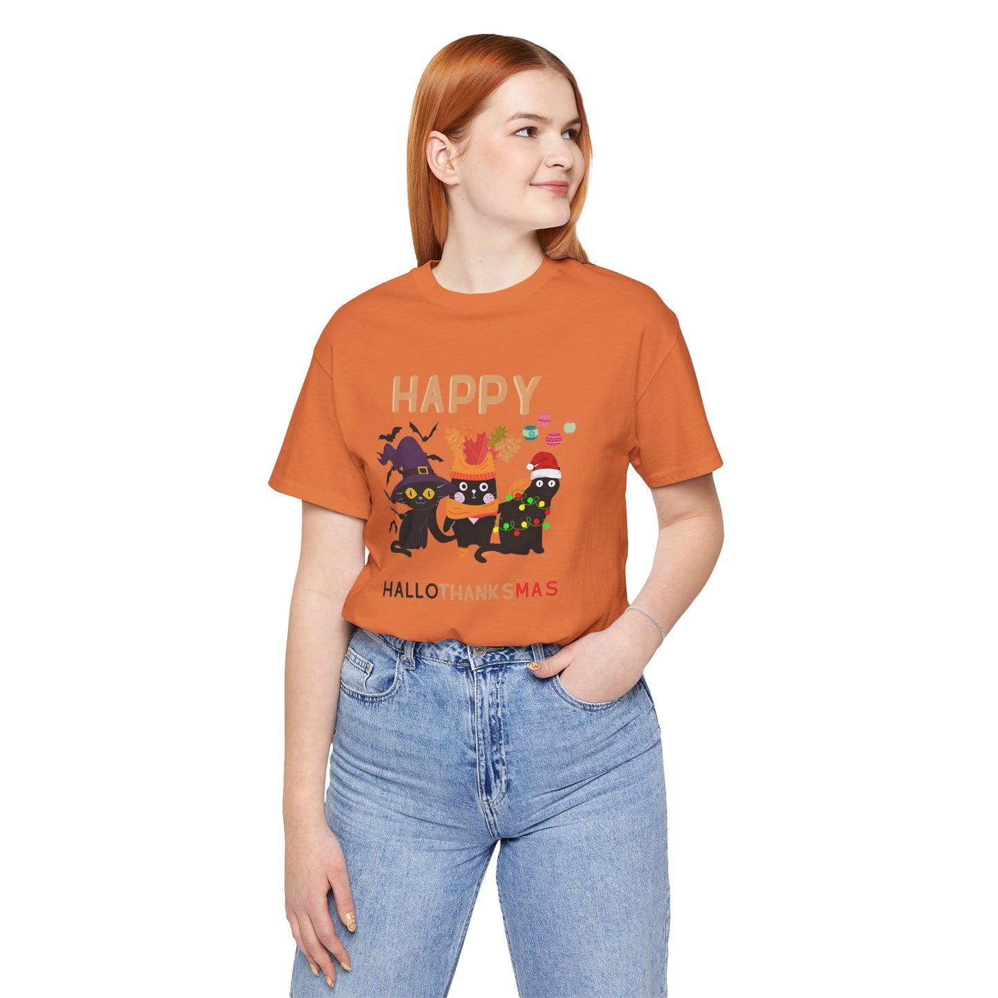 Unisex Halloween Tshirt - Hallothanksmas