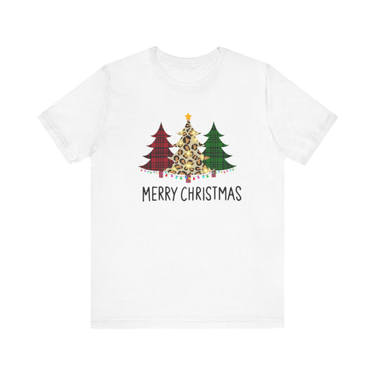 Merry Christmas Pines Unisex Jersey Short Sleeve Tee