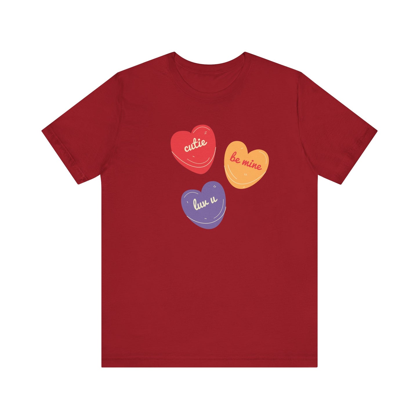 Cutie Valentines Candy Unisex Jersey Short Sleeve Tee