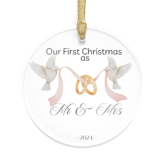 Our First Christmas Custom Personalized Acrylic Ornaments