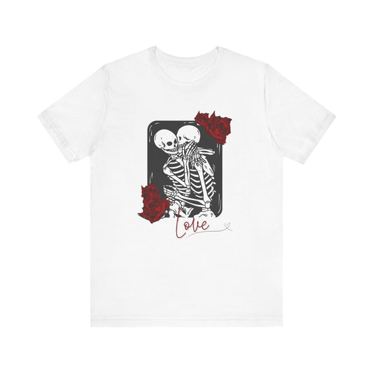 Unisex Halloween Tshirt -Skeleton Love