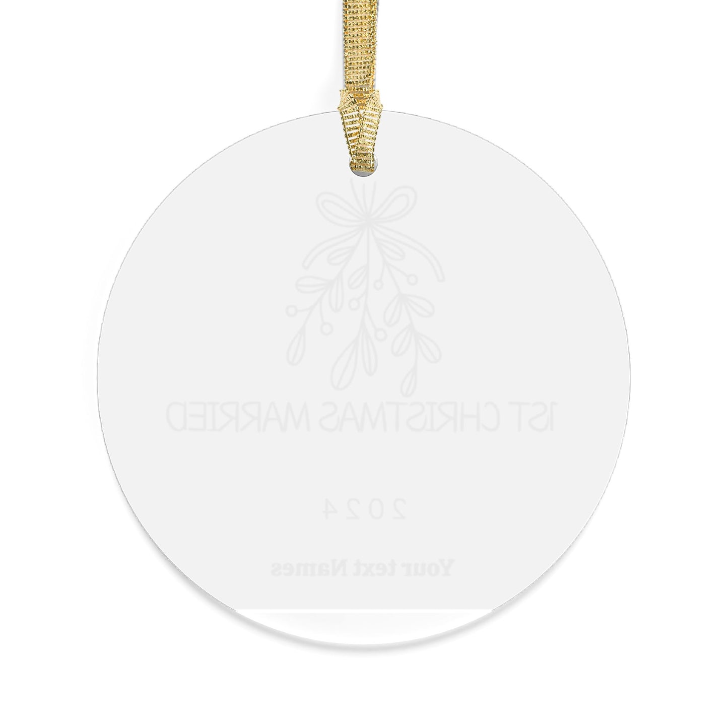 1st Christmas Married Custom Personalized Acrylic Ornament