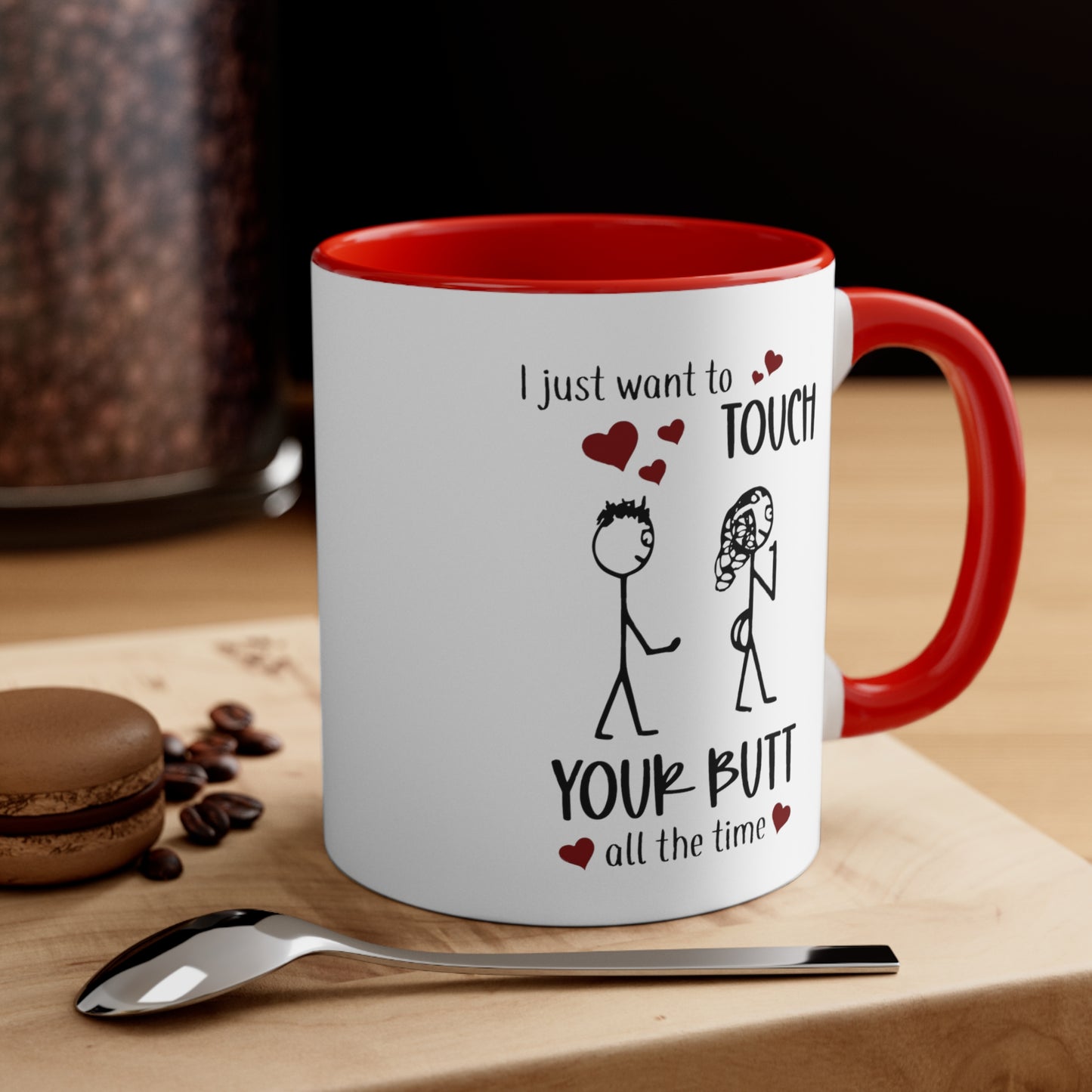 Valentine's Day I Love Your Butt Mug -Funny gift for boyfriend, husband and fiance. 11oz Ceramic Mug