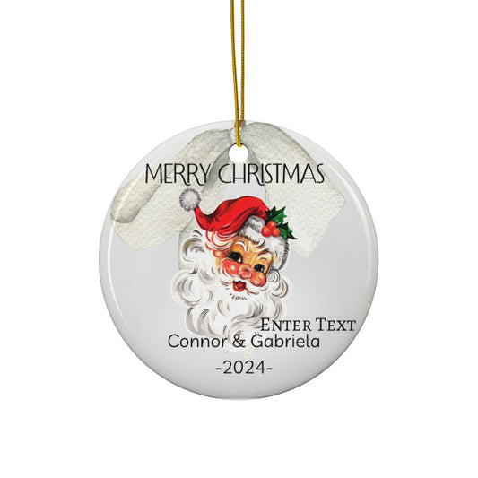 Custom Personalized Christmas Ornament Santa