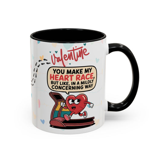 Heart Race Accent Coffee Mug (11, 15oz)