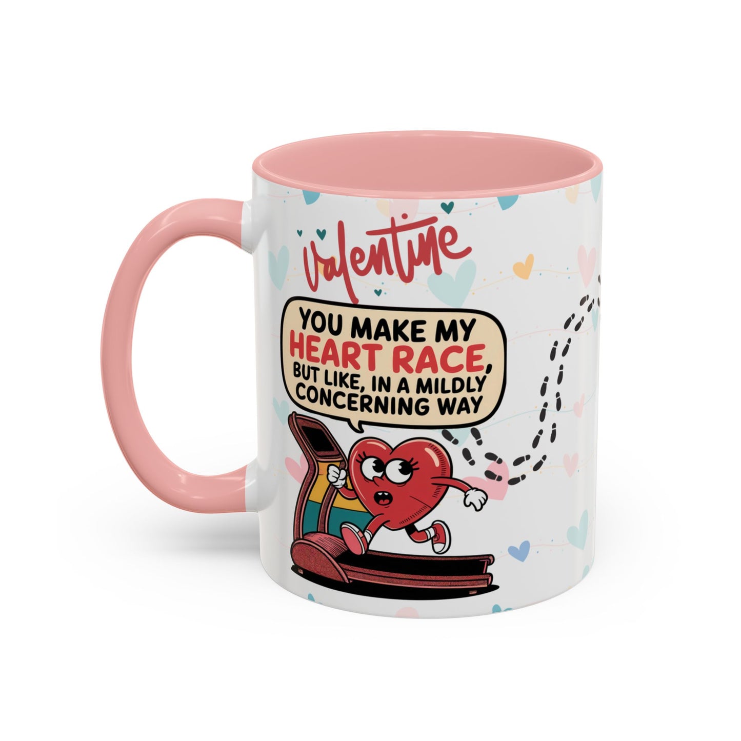 Heart Race Accent Coffee Mug (11, 15oz)