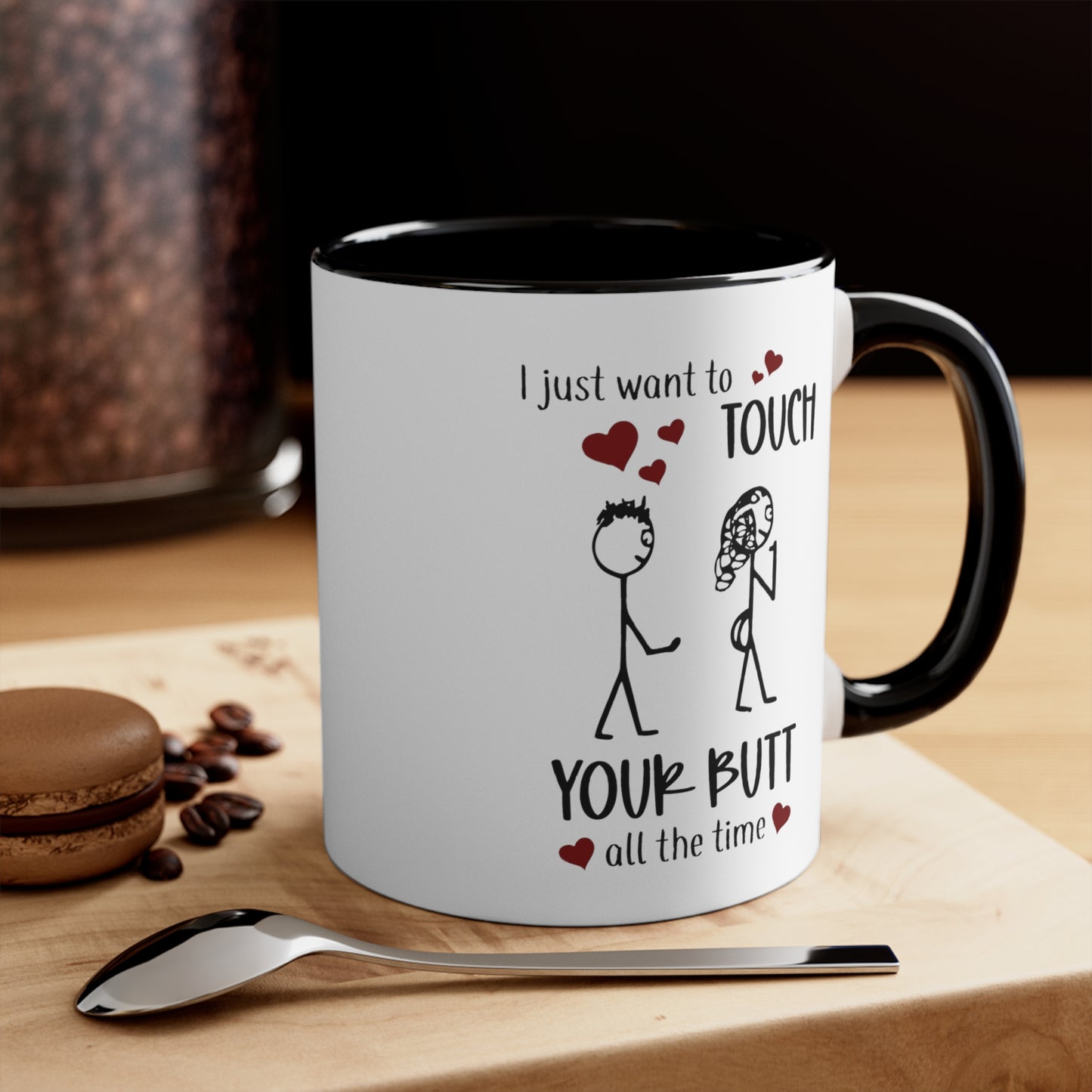 Valentine's Day I Love Your Butt Mug -Funny gift for boyfriend, husband and fiance. 11oz Ceramic Mug
