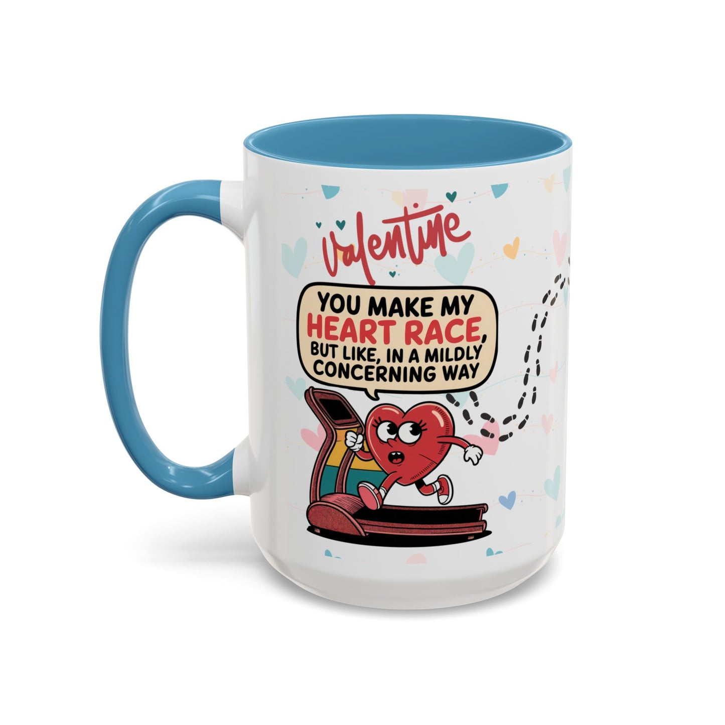 Heart Race Accent Coffee Mug (11, 15oz)