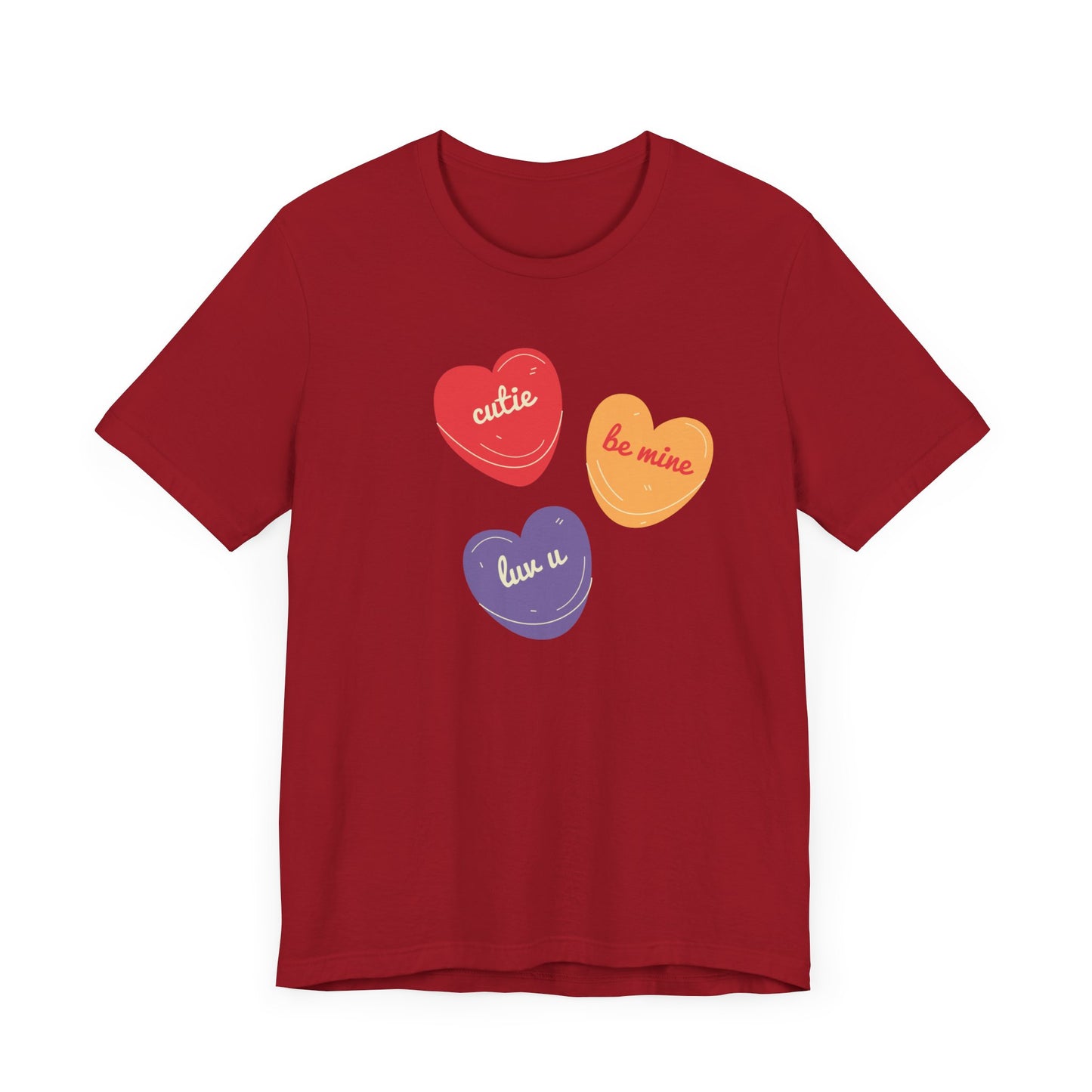 Cutie Valentines Candy Unisex Jersey Short Sleeve Tee