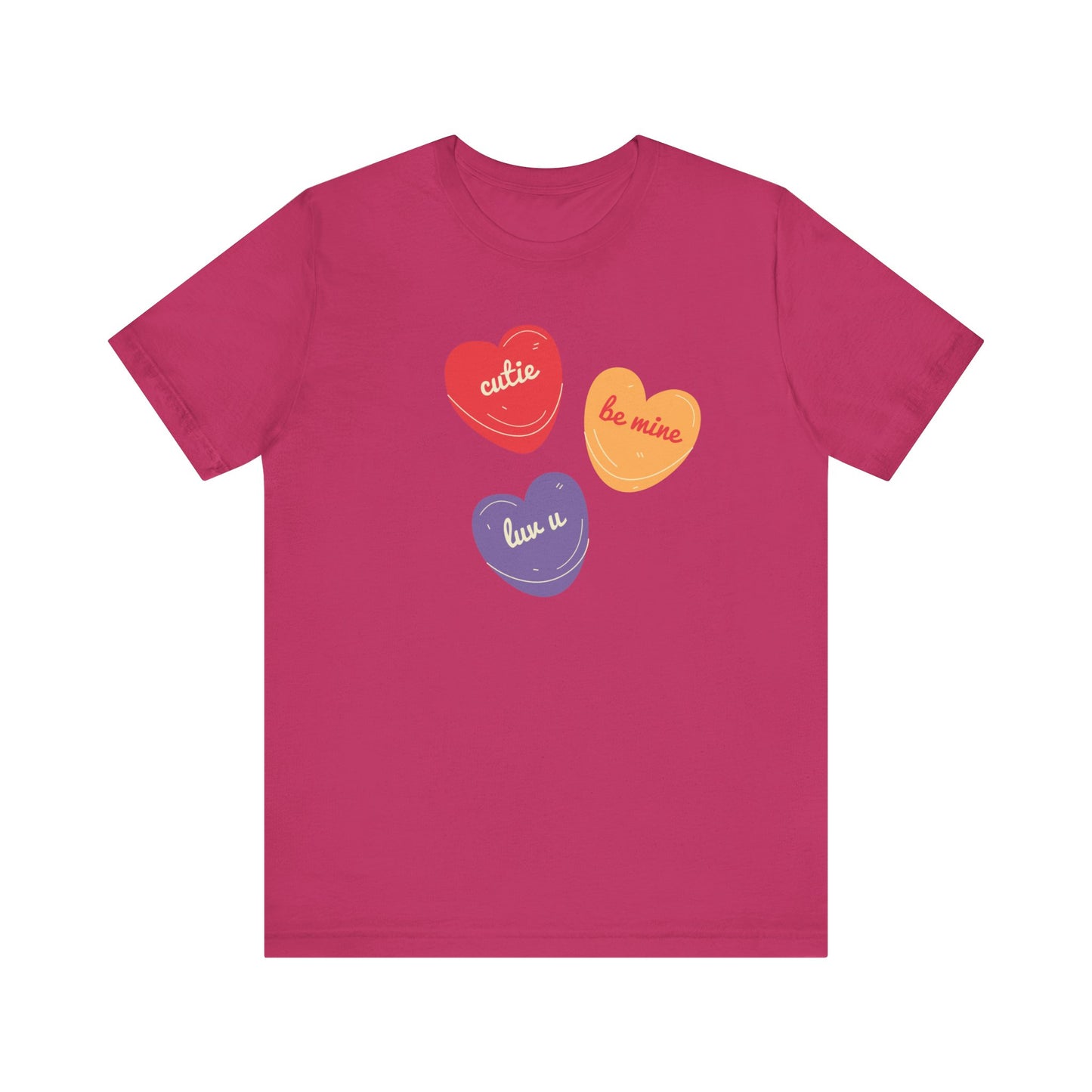Cutie Valentines Candy Unisex Jersey Short Sleeve Tee