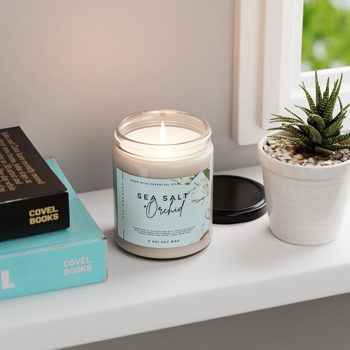 Sea Salt  Orchid Soy Candle, 9oz