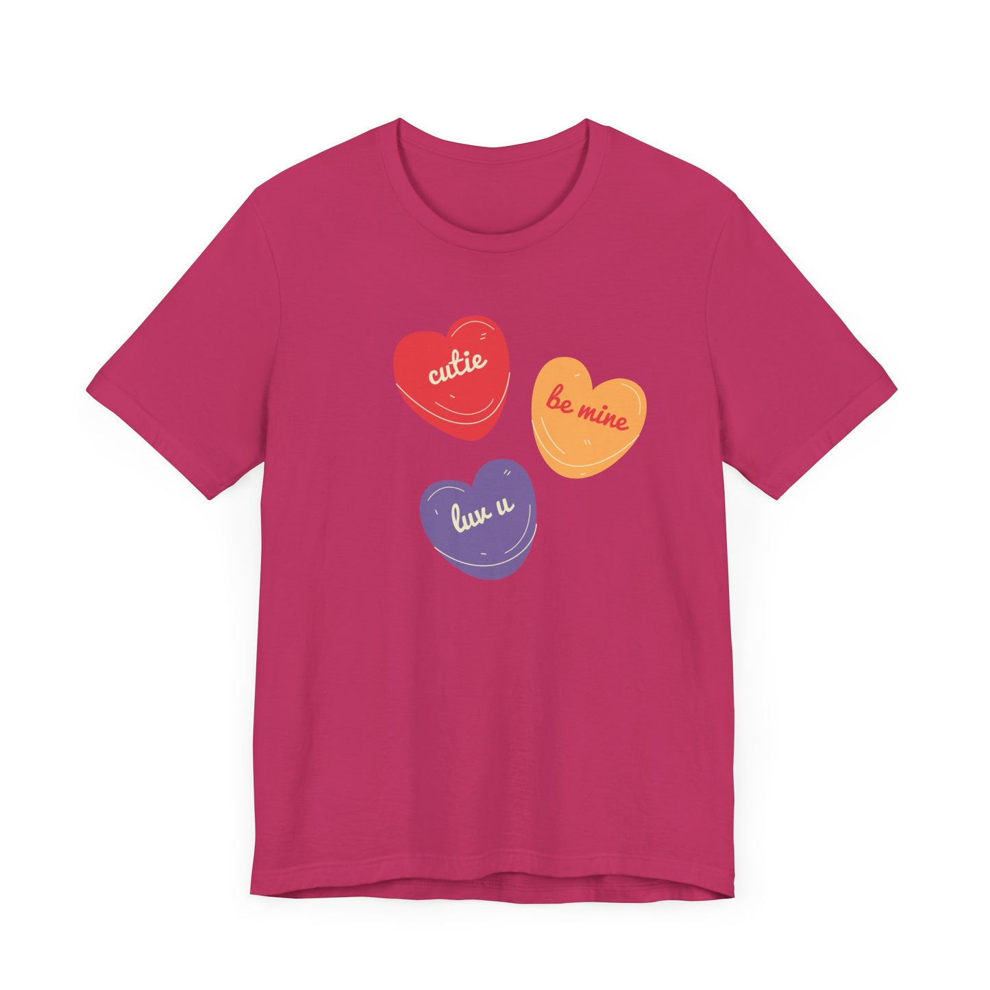 Cutie Valentines Candy Unisex Jersey Short Sleeve Tee