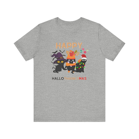 Unisex Halloween Tshirt - Hallothanksmas