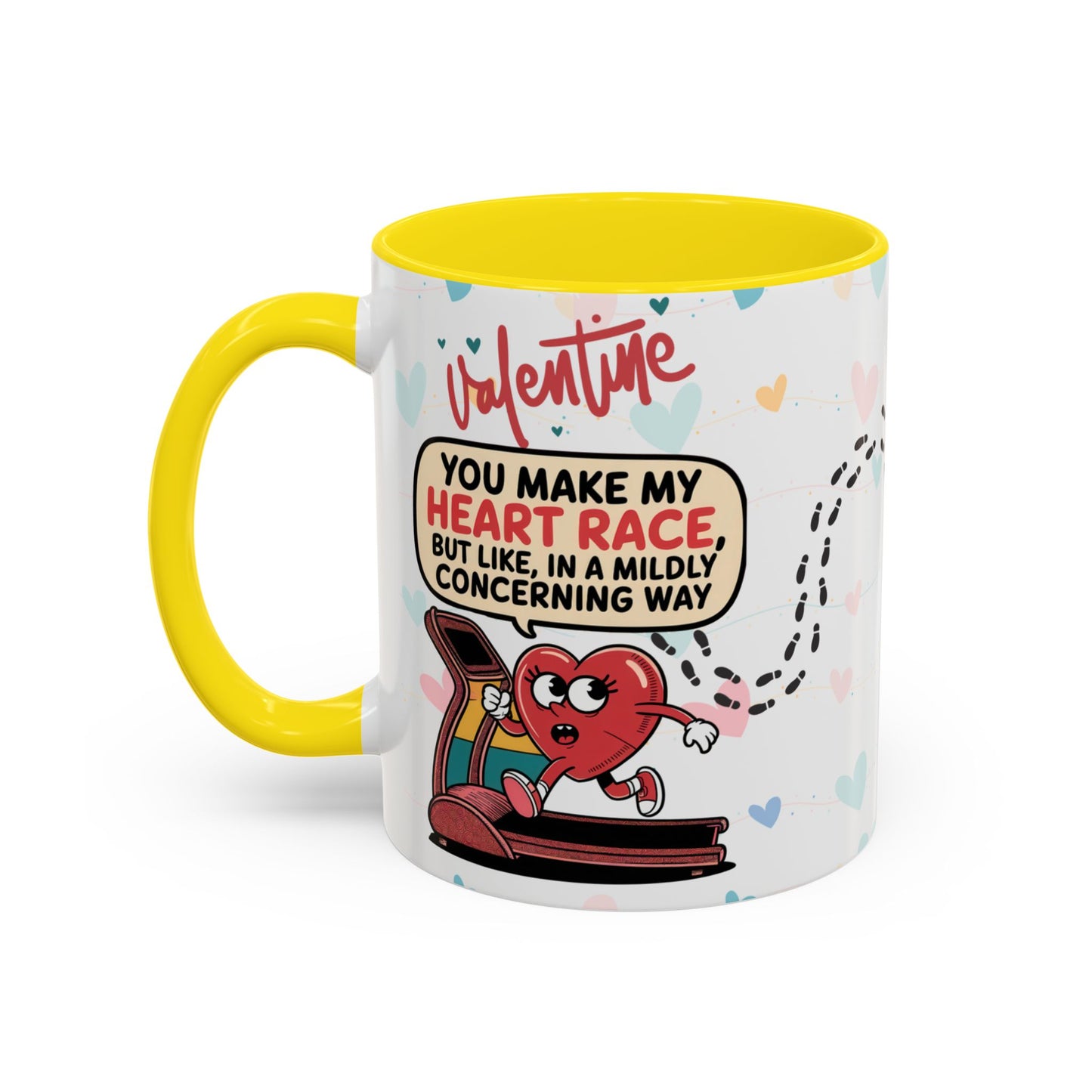 Heart Race Accent Coffee Mug (11, 15oz)