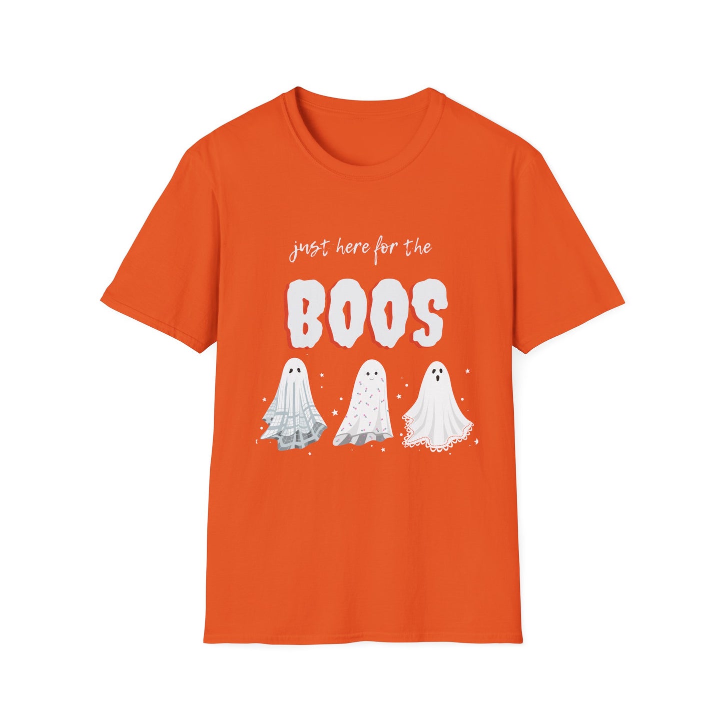 Unisex Halloween Tshirt - Just Here For The Boos