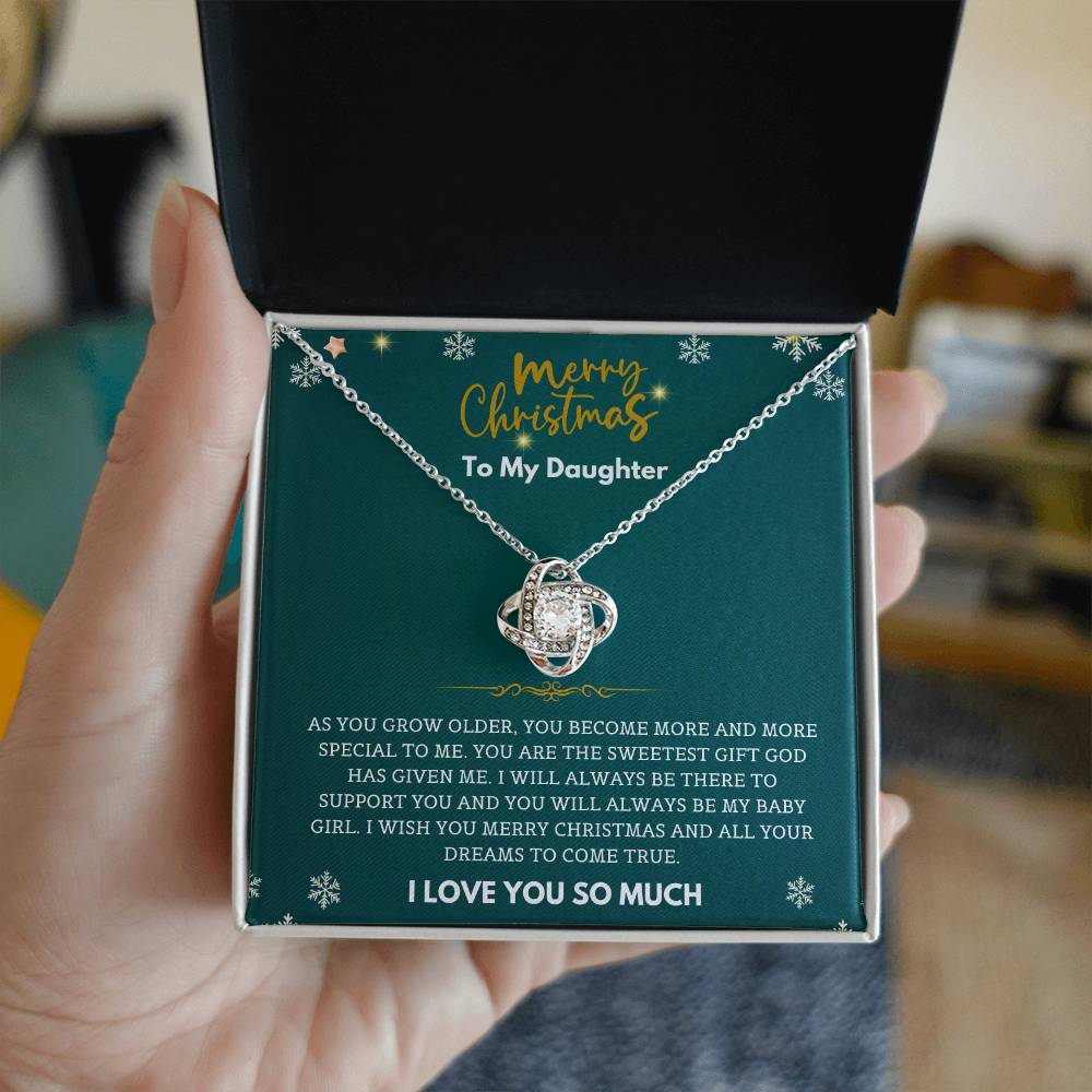 To My Daughter | I Love You So Much - Love Knot Necklace