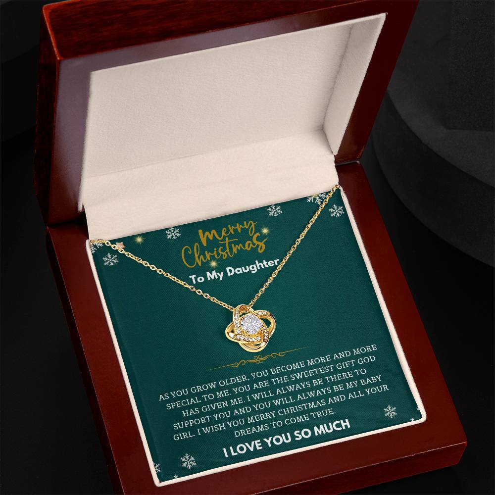 To My Daughter | I Love You So Much - Love Knot Necklace
