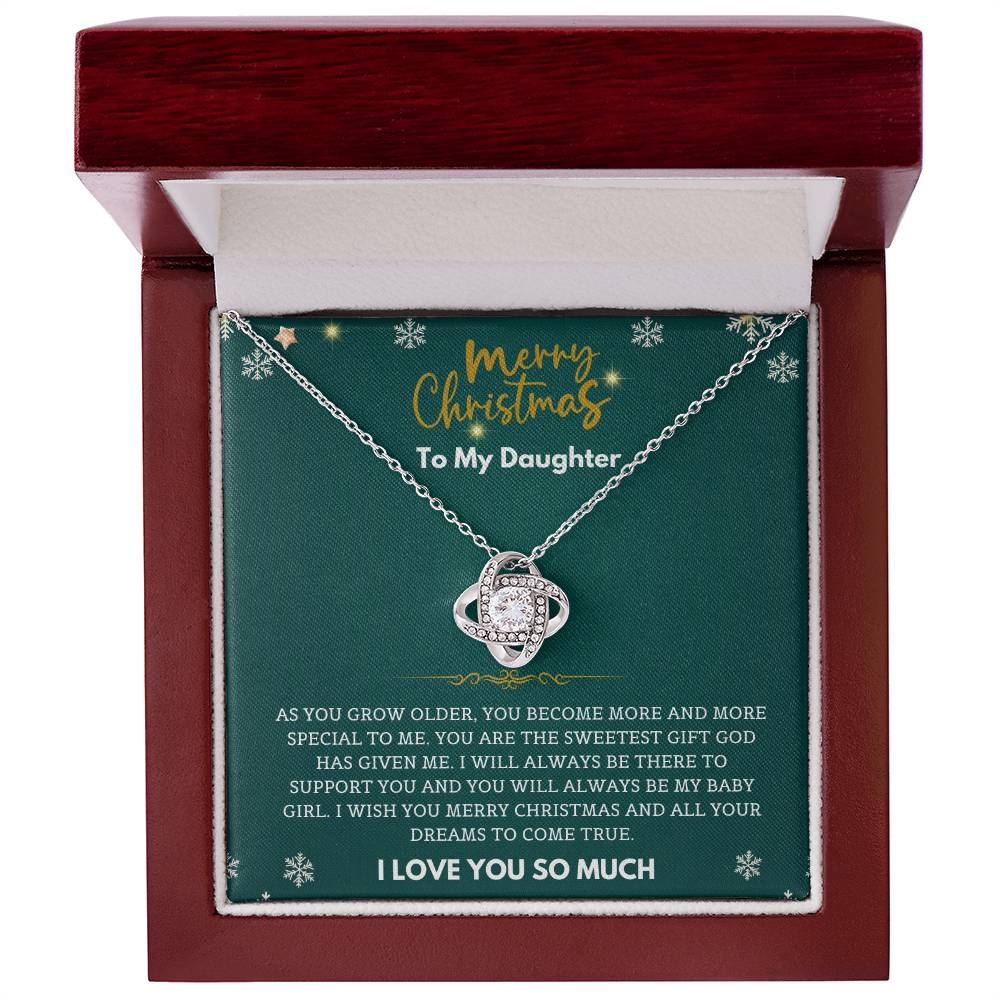 To My Daughter | I Love You So Much - Love Knot Necklace