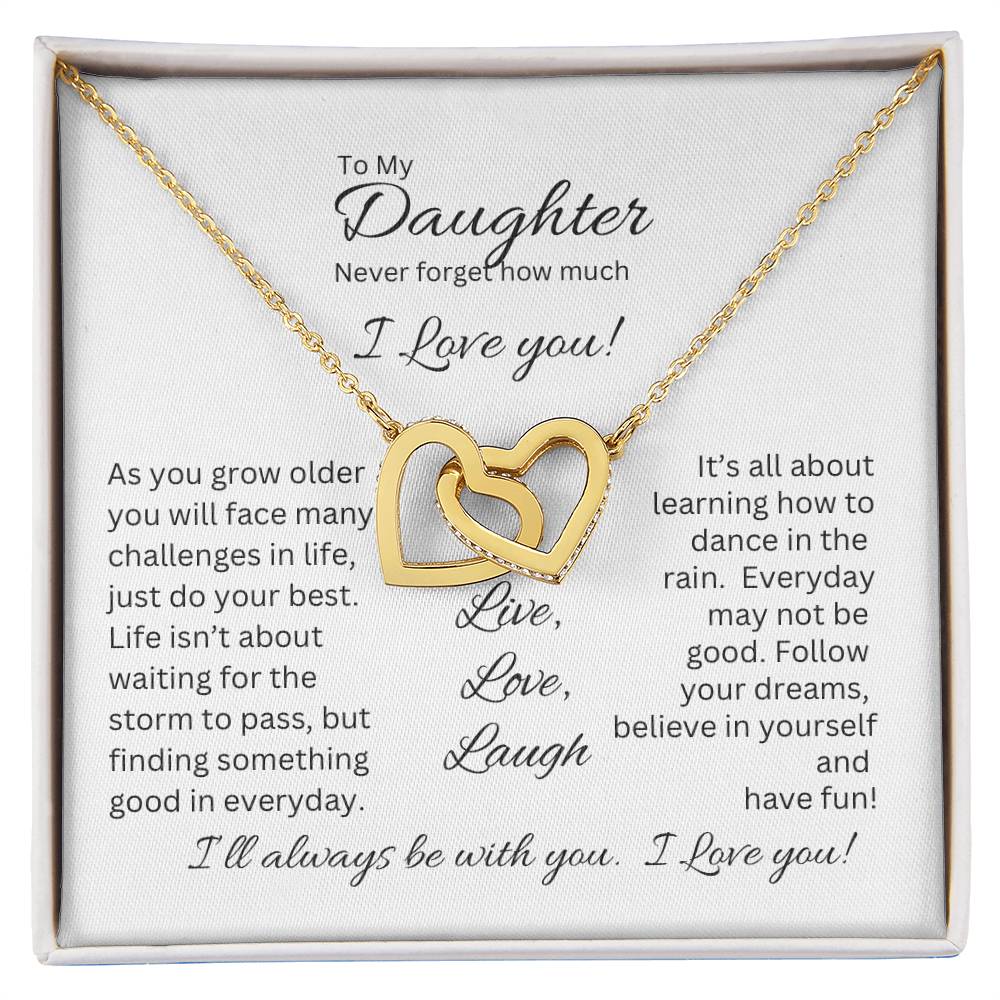 To My Daughter | Interlocking Heart Necklace