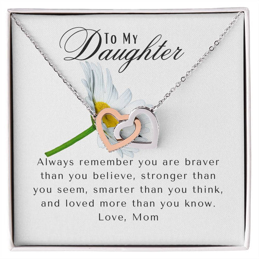 To My Daughter | Interlocking Heart Necklace