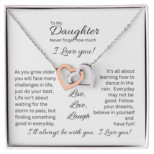 To My Daughter | Interlocking Heart Necklace