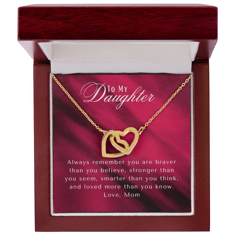 To My Daughter | Interlocking Heart Necklace