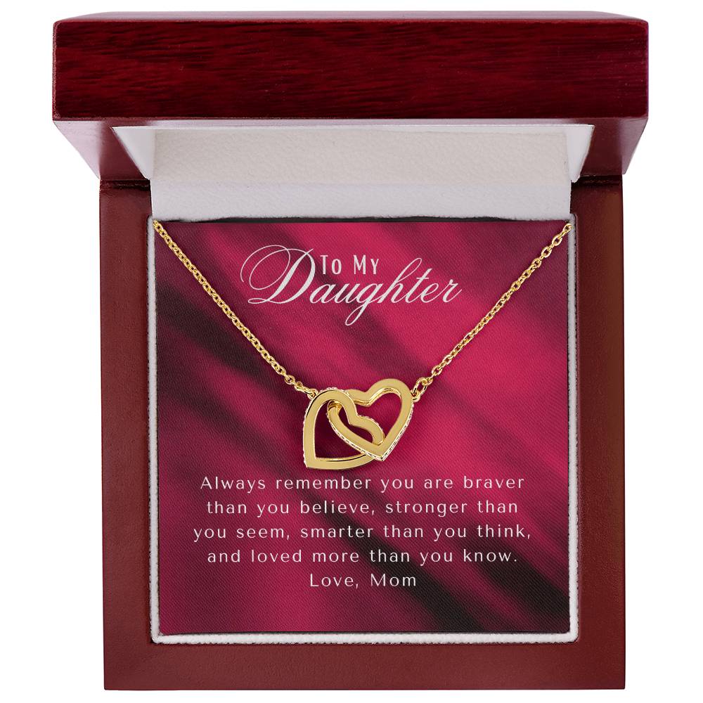 3290575E-0800-47A0-9733-04BF6F4A1EF2 To My Daughter | Interlocking Heart Necklace