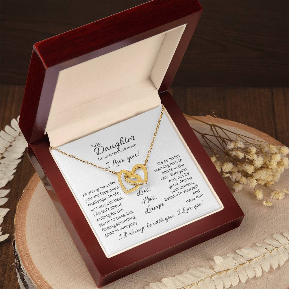 To My Daughter | Interlocking Heart Necklace
