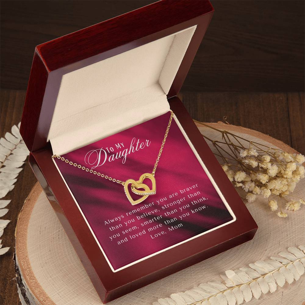 To My Daughter | Interlocking Heart Necklace