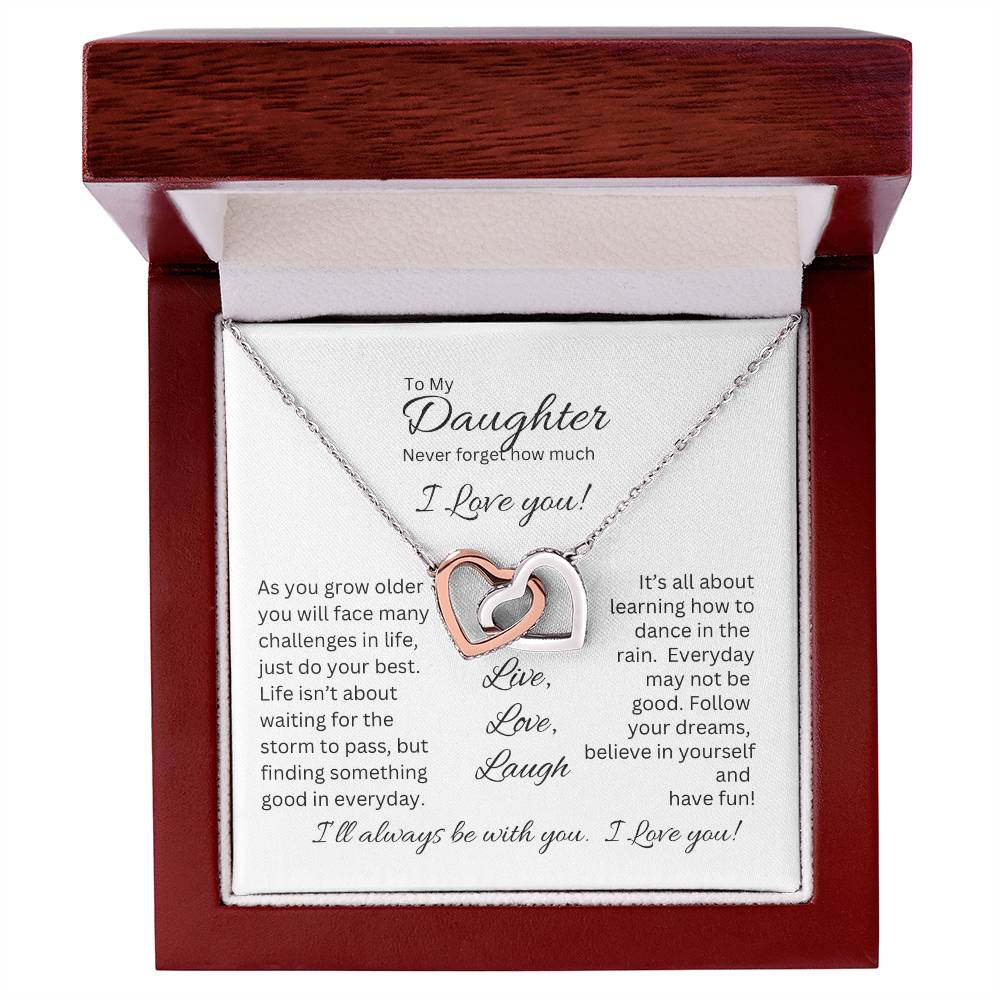 To My Daughter | Interlocking Heart Necklace