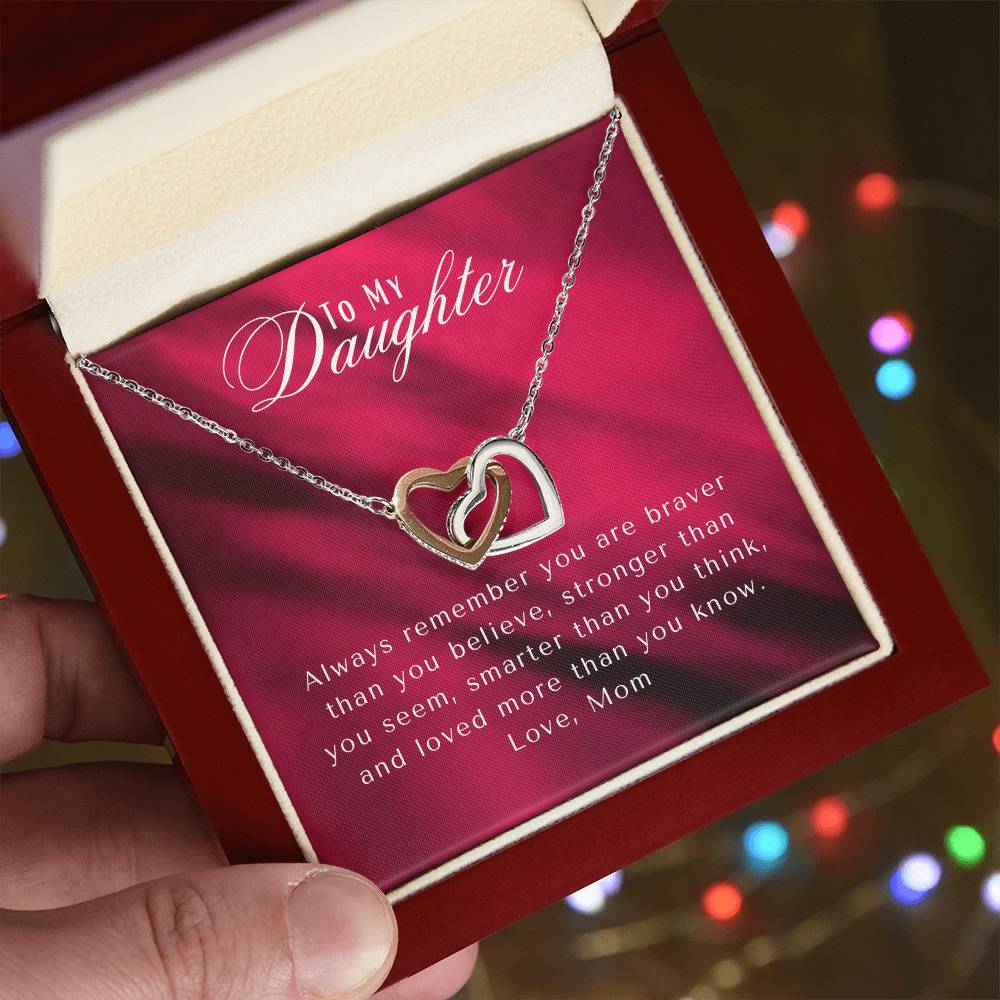 To My Daughter | Interlocking Heart Necklace