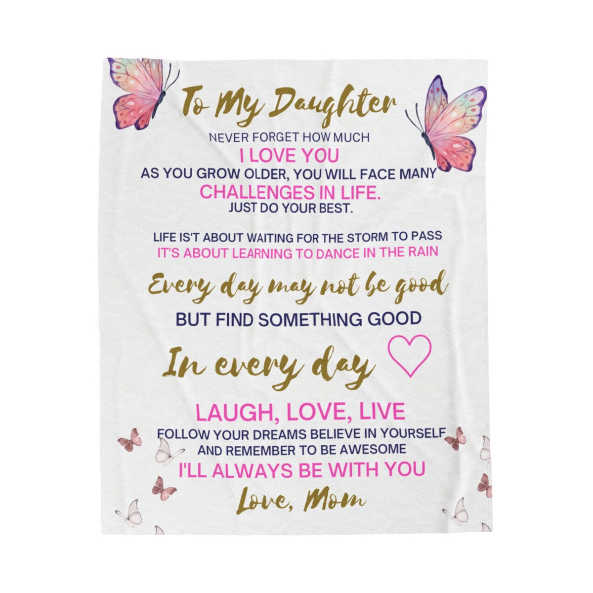 Custom Personalized Velveteen Plush Blanket 50x60