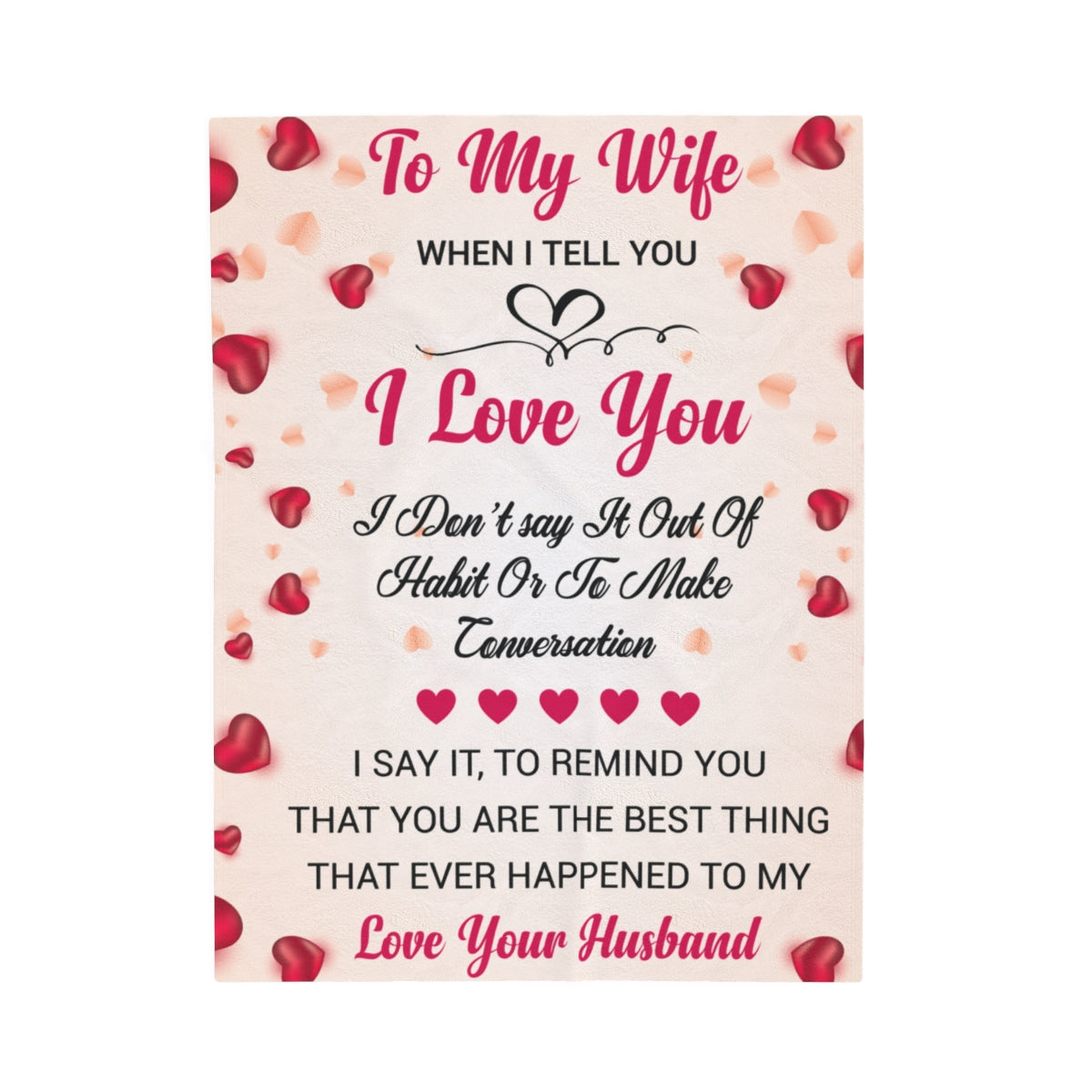 Custom Personalized Velveteen Plush Blanket