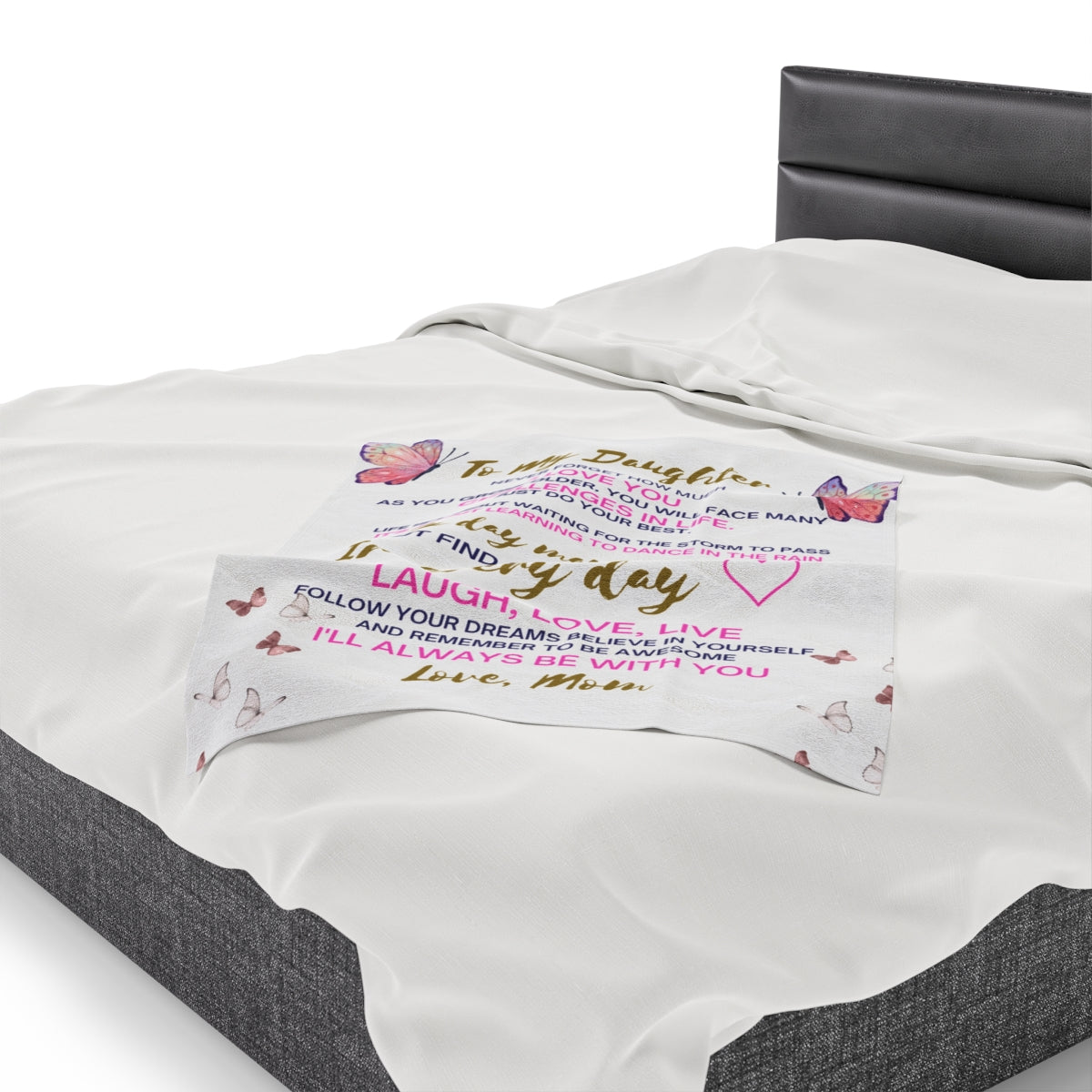 Custom Personalized Velveteen Plush Blanket 50x60